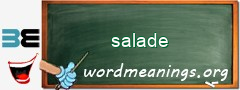 WordMeaning blackboard for salade